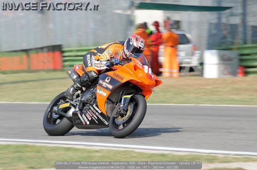 2009-09-27 Imola 2093 Acque minerali - Superstock 1000 - Race - Raymond Schouten - Yamaha YZF R1